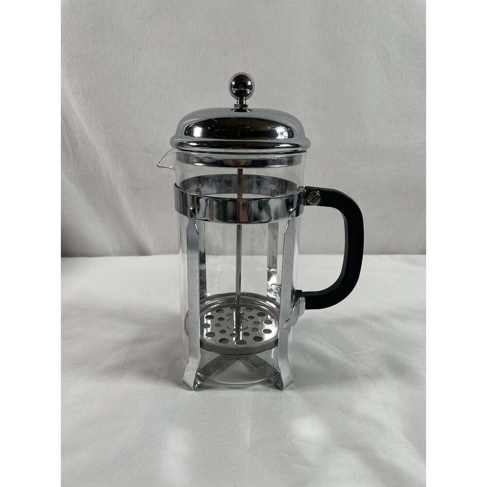 Unbranded French Press Coffee Maker Glass Stainless Steel Clean Good Condition